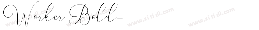 Worker Bold字体转换